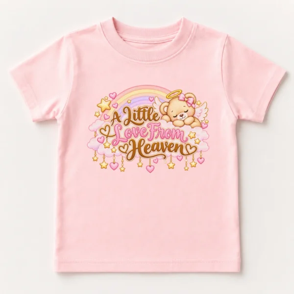A Little Love From Heaven Memorial Baby Bodysuit — toddler shirt mockup a little love from heaven memorial baby bodysuit product photo