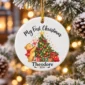 baby first Christmas ornament product image mockup view