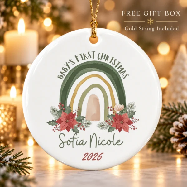 baby's first christmas ornament product image