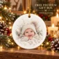 baby's first christmas ornament with personalized name and year product image alternate angle