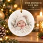 baby's first christmas ornament with personalized name and year product image product photo
