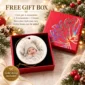 baby's first christmas ornament with personalized name and year product image packaging view
