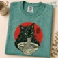 Black Cat Ramen Shirt t-shirt styled product photo