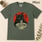 Black Cat Ramen Shirt t-shirt flat lay view