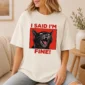 black cat shirt t-shirt lifestyle scene