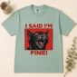 black cat shirt t-shirt flat lay view