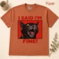 black cat shirt t-shirt flat lay view
