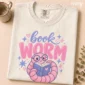 book worm shirt t-shirt close-up detail