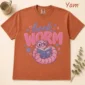 book worm shirt t-shirt flat lay view