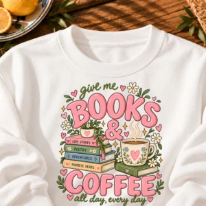 books and coffee shirt t-shirt
