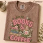 books and coffee shirt t-shirt lifestyle scene