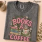 books and coffee shirt t-shirt product detail