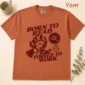 born to read shirt t-shirt flat lay view