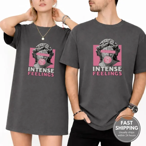 Bubble Gum Bust Intense Feelings Shirt, Sweatshirt & Hoodie — alternate product mockup bubble gum bust shirt t-shirt product photo