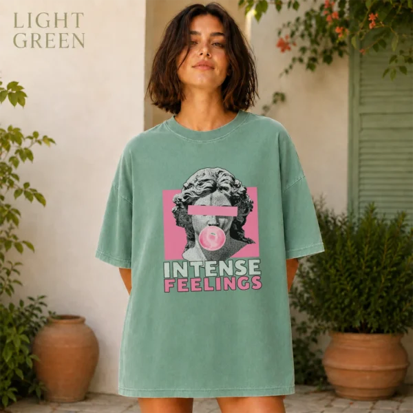 Bubble Gum Bust Intense Feelings Shirt, Sweatshirt & Hoodie — alternate product mockup bubble gum bust shirt t-shirt color options
