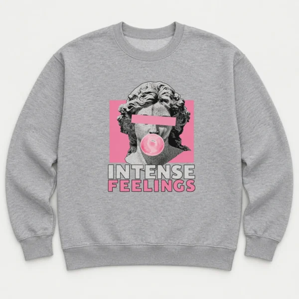 Bubble Gum Bust Intense Feelings Shirt, Sweatshirt & Hoodie — alternate product mockup bubble gum bust shirt t-shirt product detail