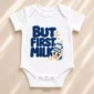 but first milk baby bodysuit styled product photo