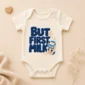 but first milk baby bodysuit front view