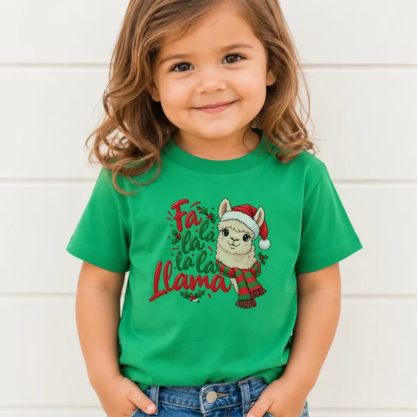 Christmas Llama Baby Bodysuit & Toddler Shirt Sweatshirt Hoodie — toddler shirt mockup christmas llama baby bodysuit & toddler shirt sweatshirt hoodie styled product photo