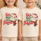 christmas llama baby bodysuit & toddler shirt sweatshirt hoodie close-up detail