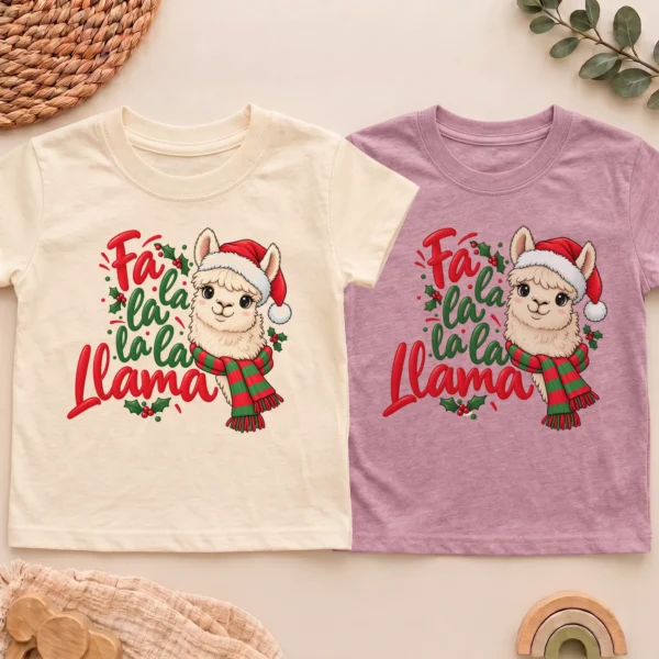 Christmas Llama Baby Bodysuit & Toddler Shirt Sweatshirt Hoodie — toddler shirt mockup christmas llama baby bodysuit & toddler shirt sweatshirt hoodie product photo