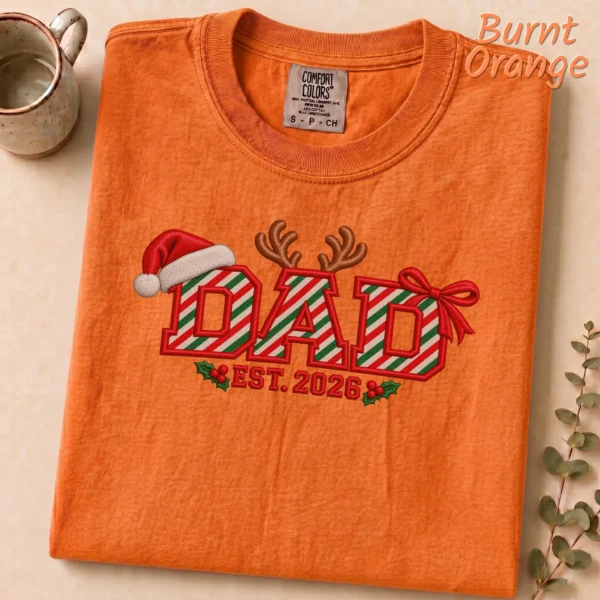 New Year's Lettering Multi Style Apparel Dad Est. 2026 Shirt — alternate product mockup dad lettering multi-style apparel t-shirt product photo