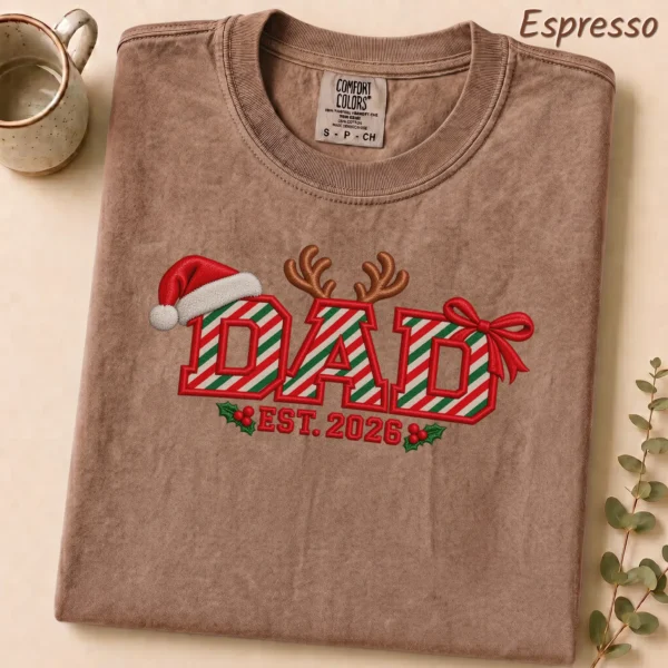 New Year's Lettering Multi Style Apparel Dad Est. 2026 Shirt — alternate product mockup dad lettering multi-style apparel t-shirt product photo