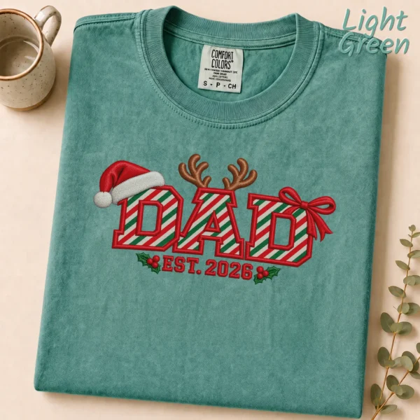 New Year's Lettering Multi Style Apparel Dad Est. 2026 Shirt — alternate product mockup dad lettering multi-style apparel t-shirt product detail