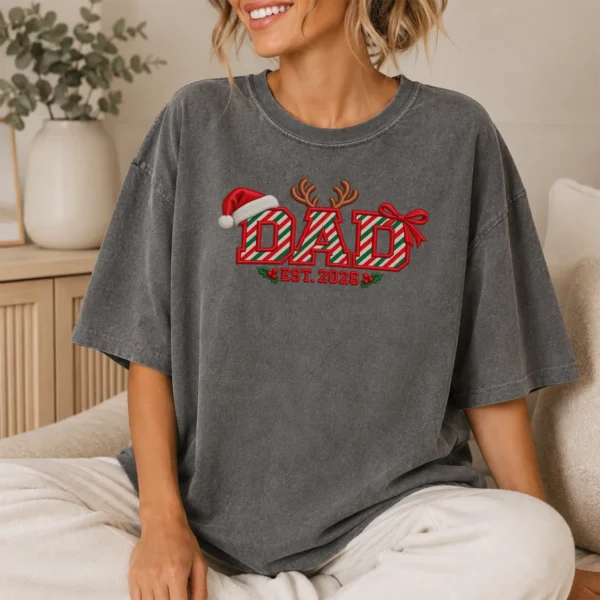 New Year's Lettering Multi Style Apparel Dad Est. 2026 Shirt — lifestyle mockup dad lettering multi-style apparel t-shirt lifestyle scene