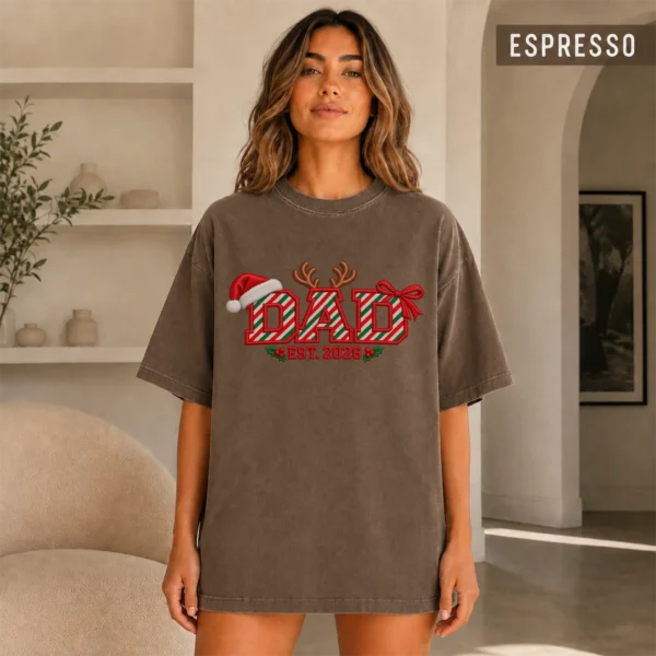 New Year's Lettering Multi Style Apparel Dad Est. 2026 Shirt — alternate product mockup dad lettering multi-style apparel t-shirt color options