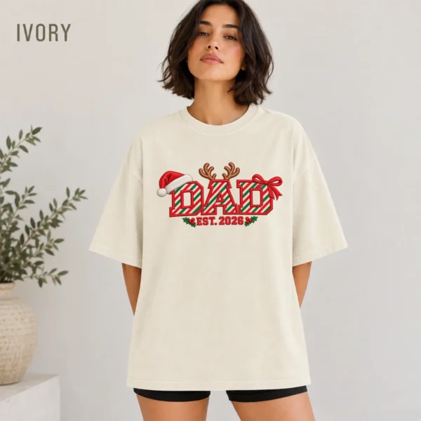 New Year's Lettering Multi Style Apparel Dad Est. 2026 Shirt — alternate product mockup dad lettering multi-style apparel t-shirt color options