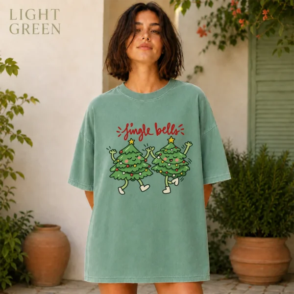 New Year's Dancing Tree Jingle Bells Shirt, Sweatshirt & Hoodie — alternate product mockup dancing tree shirt t-shirt color options