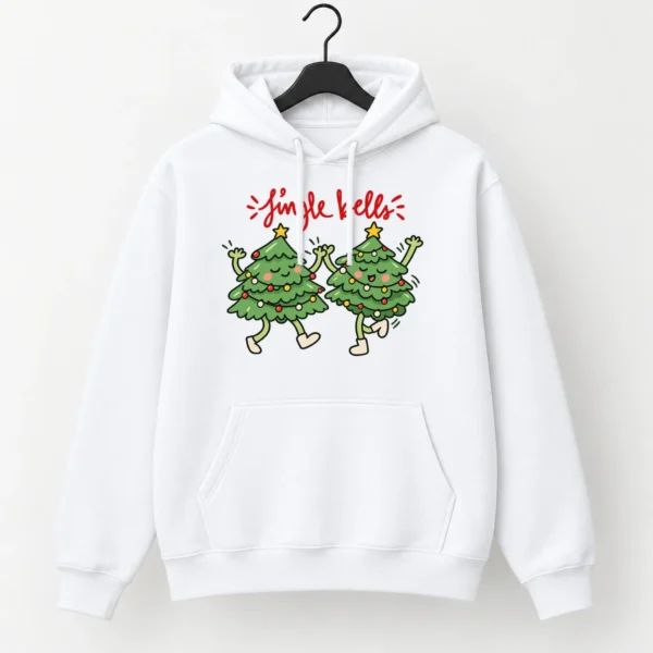 New Year's Dancing Tree Jingle Bells Shirt, Sweatshirt & Hoodie — alternate product mockup dancing tree shirt t-shirt front view