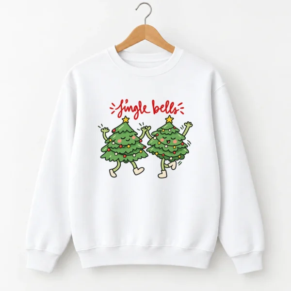 New Year's Dancing Tree Jingle Bells Shirt, Sweatshirt & Hoodie — alternate product mockup dancing tree shirt t-shirt product photo