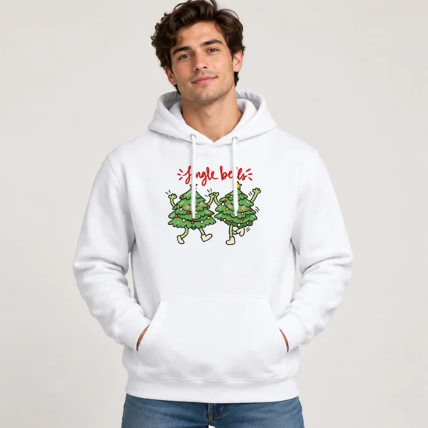New Year's Dancing Tree Jingle Bells Shirt, Sweatshirt & Hoodie — alternate product mockup dancing tree shirt t-shirt alternate angle