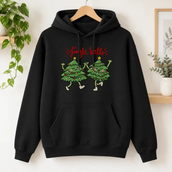 New Year's Dancing Tree Jingle Bells Shirt, Sweatshirt & Hoodie — alternate product mockup dancing tree shirt t-shirt product photo