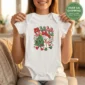fa la la snowman and Christmas tree baby bodysuit product photo