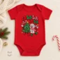 fa la la snowman and Christmas tree baby bodysuit color options