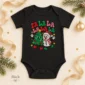 fa la la snowman and Christmas tree baby bodysuit color options