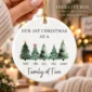family Christmas ornament product image styled product photo