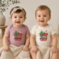Feelin' Jolly Christmas baby bodysuit model mockup