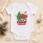 Feelin' Jolly Christmas baby bodysuit color options