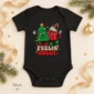 Feelin' Jolly Christmas baby bodysuit color options