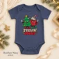 Feelin' Jolly Christmas baby bodysuit color options