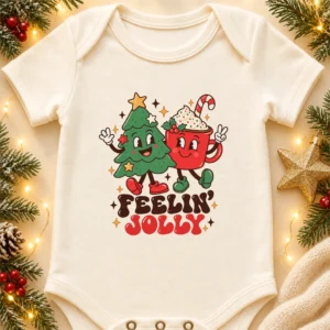 Feelin' Jolly Christmas baby bodysuit