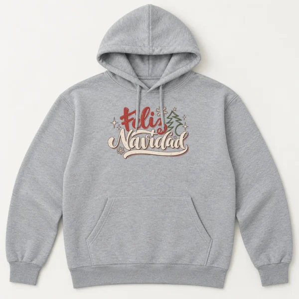 Feliz Navidad New Year's Shirt, Sweatshirt & Hoodie — alternate product mockup feliz navidad adult shirt t-shirt product photo