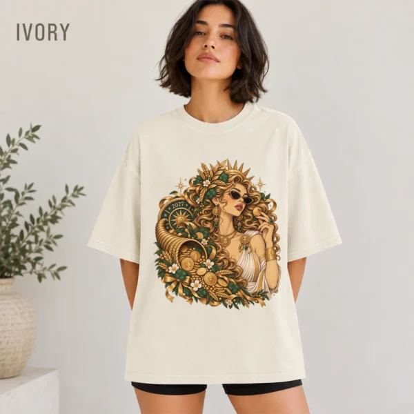 Fortuna Shirt, Roman Goddess Good Luck 2027 Mythology Graphic Tee — alternate product mockup fortuna shirt t-shirt color options