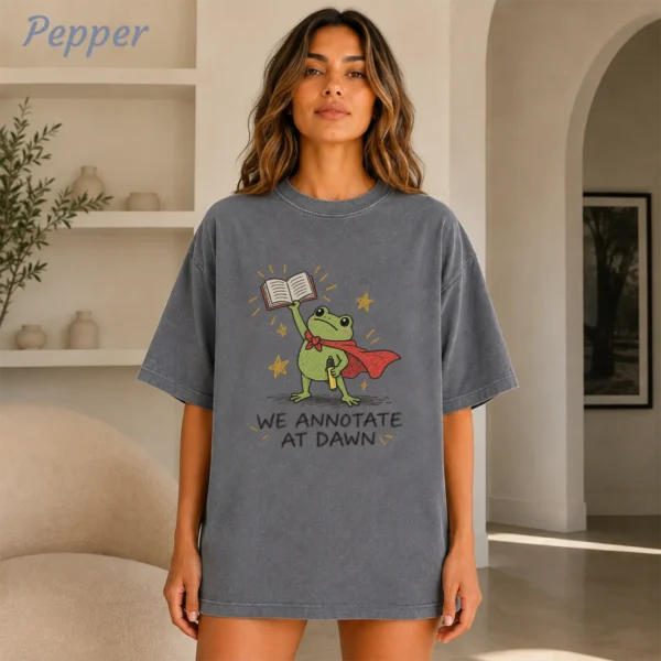 Frog Book Shirt, Sweatshirt & Hoodie, We Annotate At Dawn — alternate product mockup frog book shirt t-shirt color options