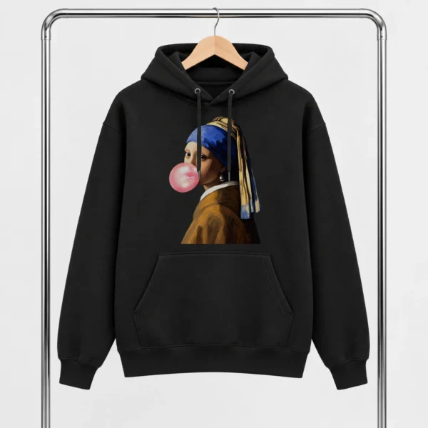 Girl with A Pearl Earring Bubblegum Shirt, Sweatshirt & Hoodie — alternate product mockup girl with a pearl earring shirt t-shirt product photo