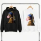 girl with a pearl earring shirt t-shirt lifestyle scene